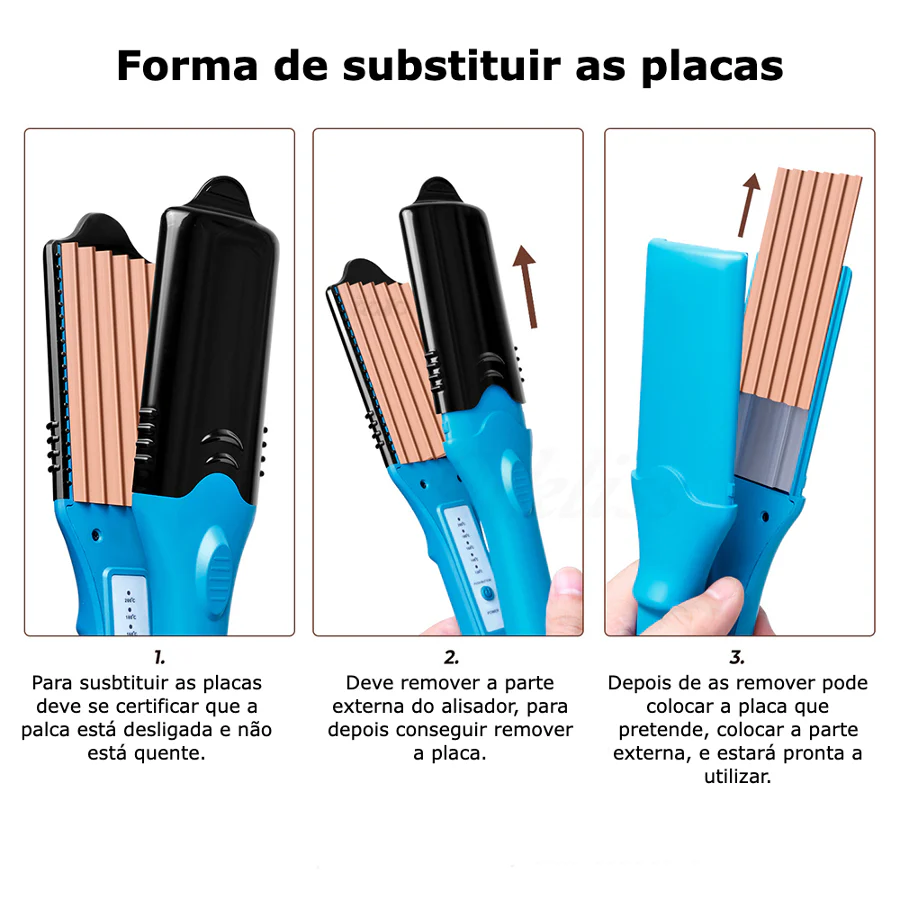 Alisador de Cabelo com Placas 3D de Impressão - Image 7