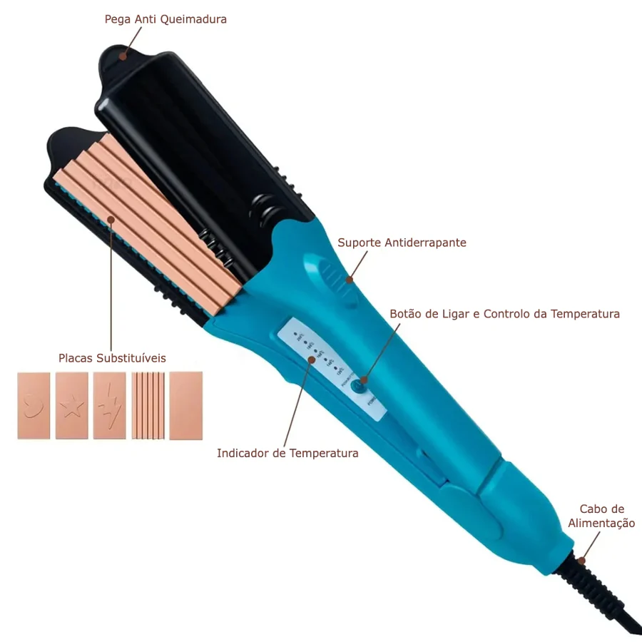 Alisador de Cabelo com Placas 3D de Impressão - Image 8