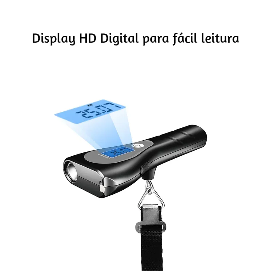 Balança para malas Digital c/ fita métrica e lanterna - Image 6