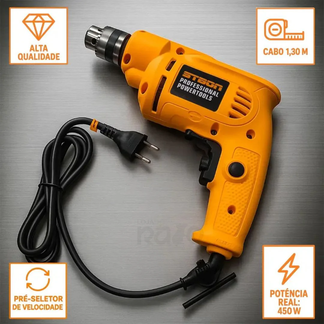 Berbequim Elétrico - 450W 10mm - Image 4