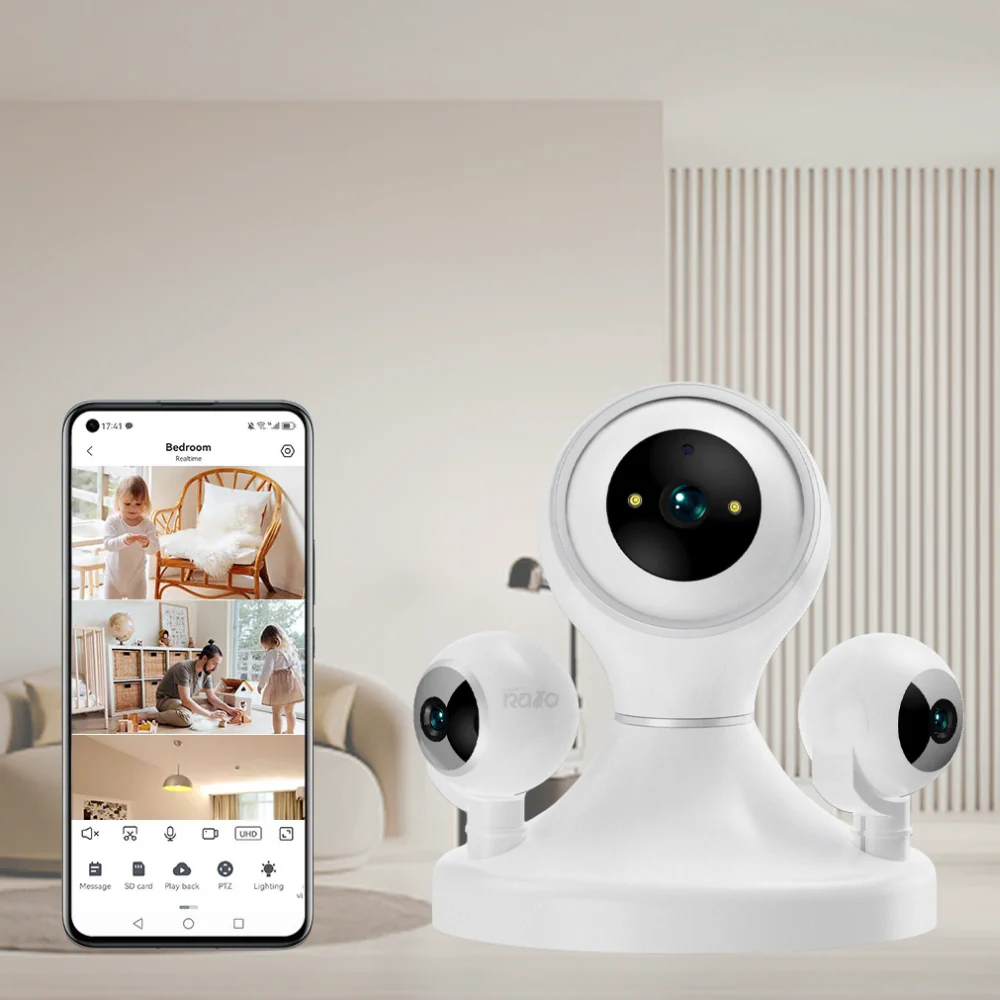 Câmara de Vigilância WiFi 4K Tripla Lente - G916 - Image 4