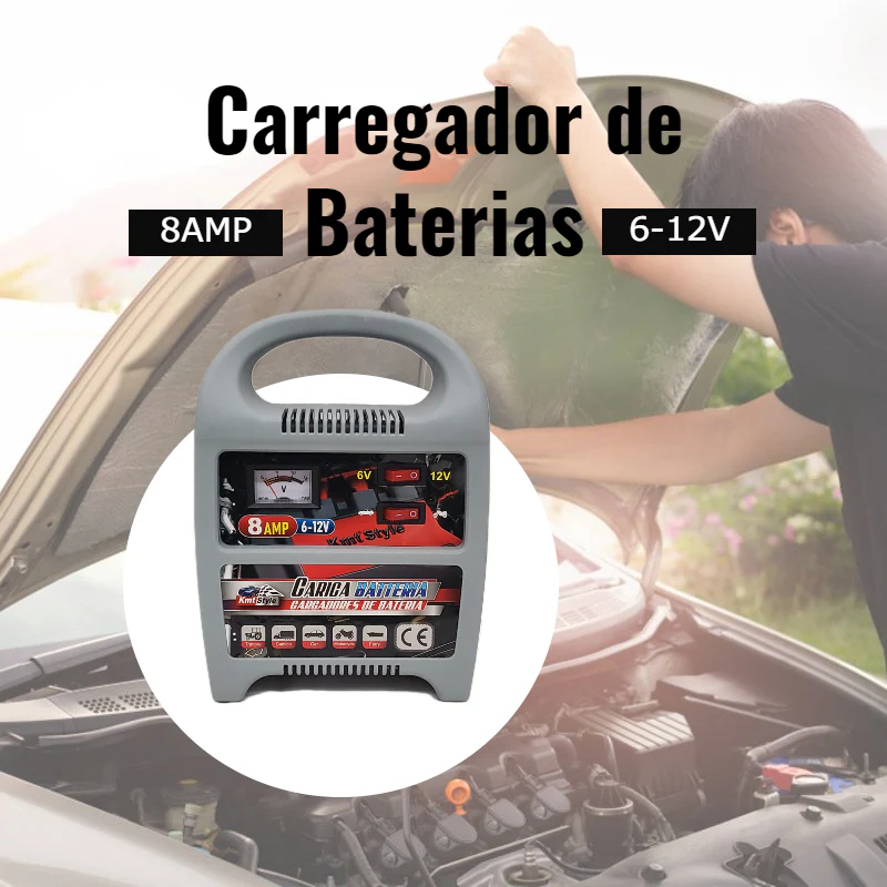 Carregador de Baterias 8AMP/ 6-12V - Image 5