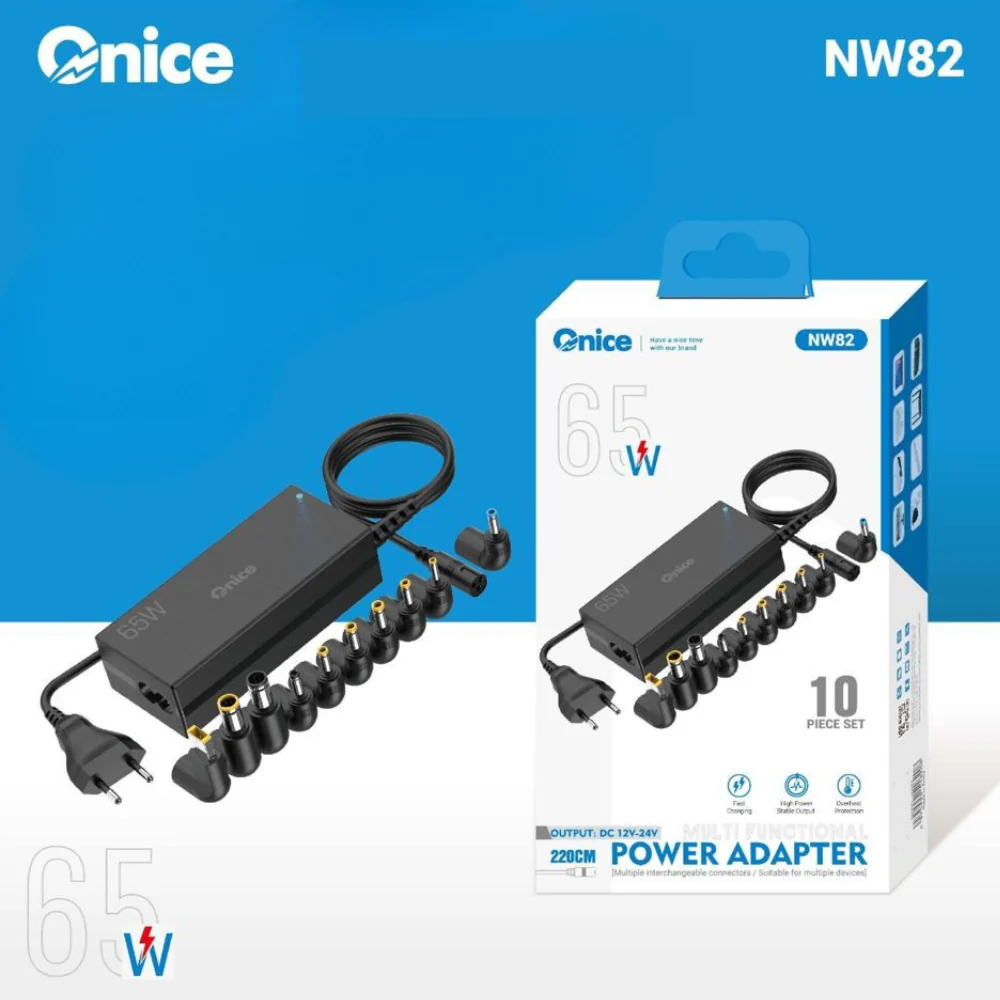 Carregador Universal para Portátil 65W com 10 Pontas - NW82
