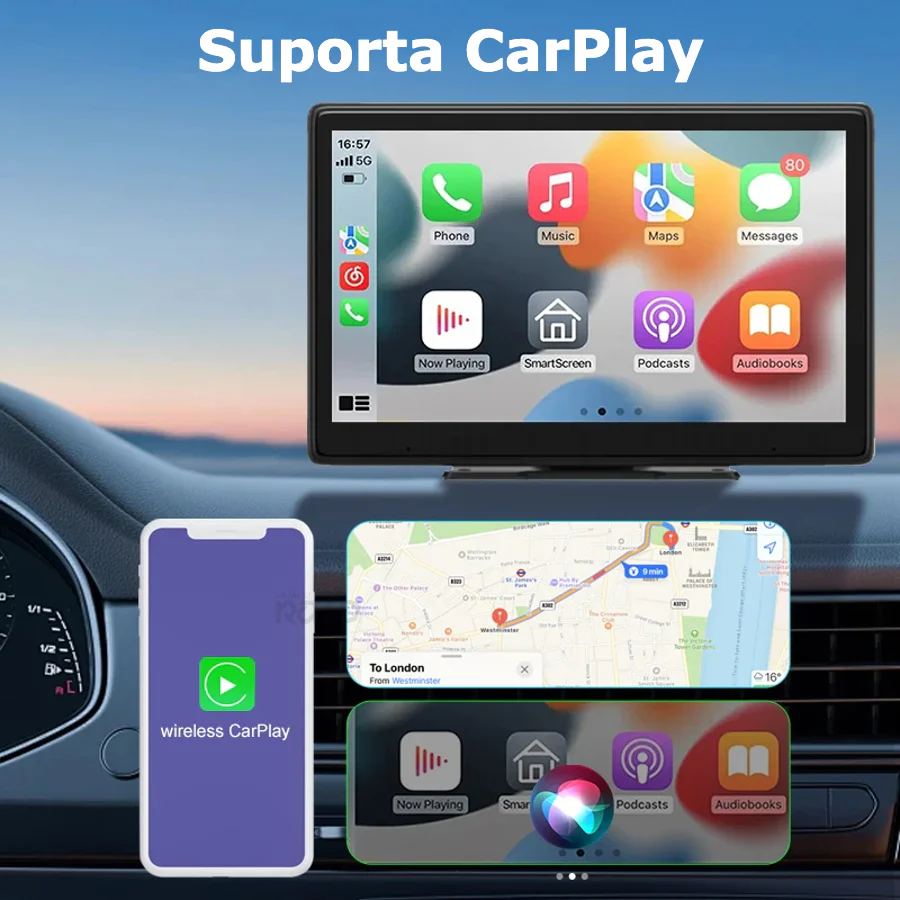 Central Multimédia 4K - Android Auto e CarPlay Q-CA770 - Image 5