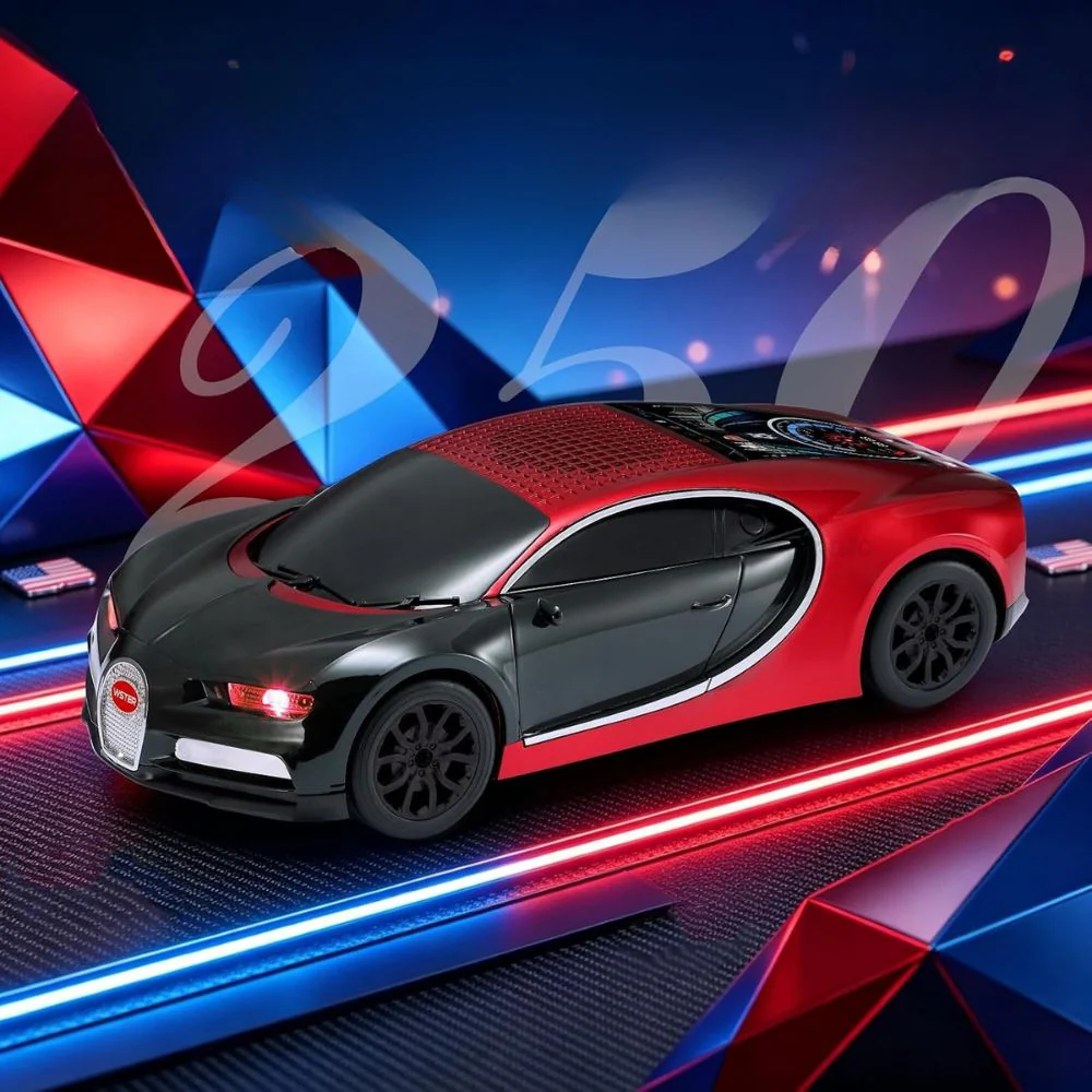 Coluna Bluetooth com Rádio Formato Bugatti - KP-848 - Image 5
