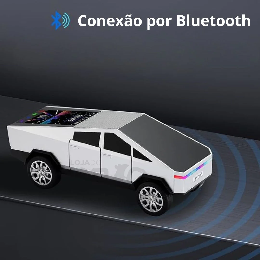 Coluna Bluetooth com Rádio Formato CyberTruck - WS-580 - Image 9
