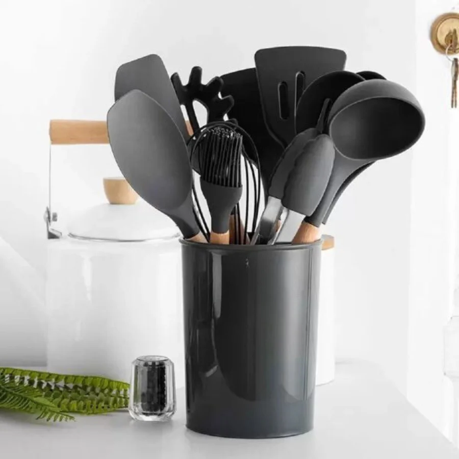 Conjunto de Utensílios de Cozinha em Silicone - 12pcs