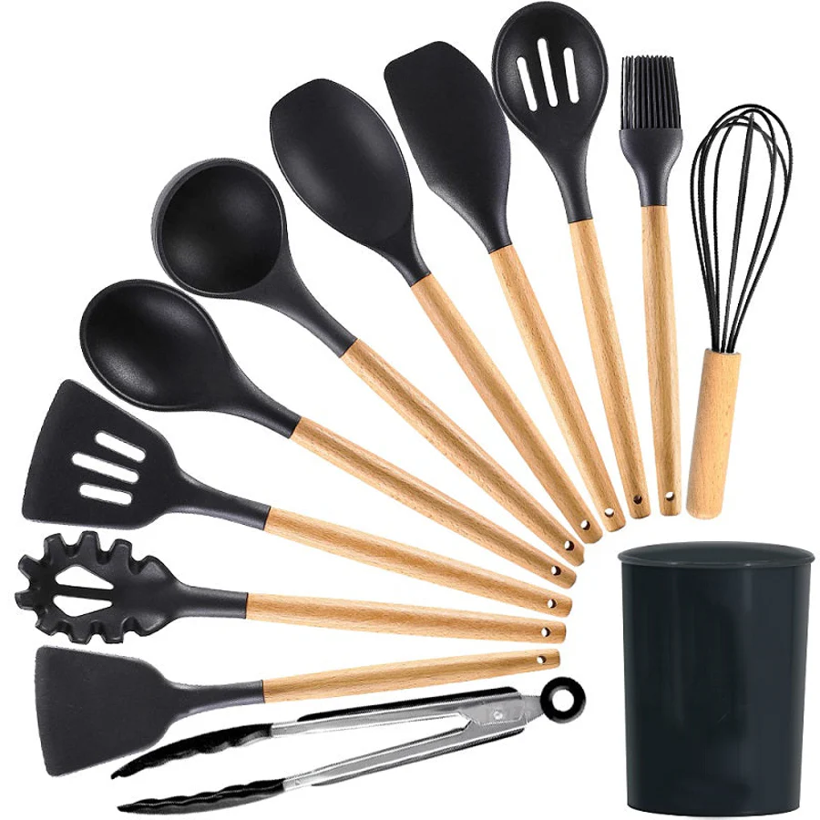Conjunto de Utensílios de Cozinha em Silicone - 12pcs - Image 2