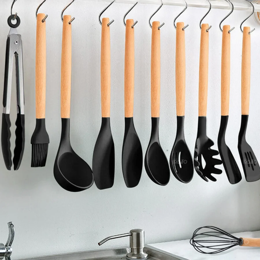 Conjunto de Utensílios de Cozinha em Silicone - 12pcs - Image 3