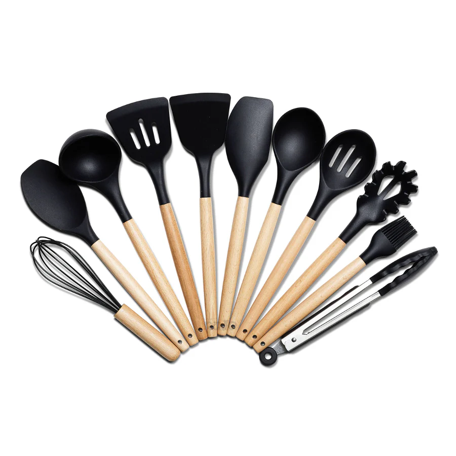 Conjunto de Utensílios de Cozinha em Silicone - 12pcs - Image 4