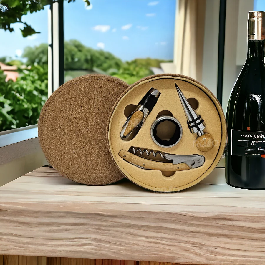 Conjunto para Vinho em Cortiça