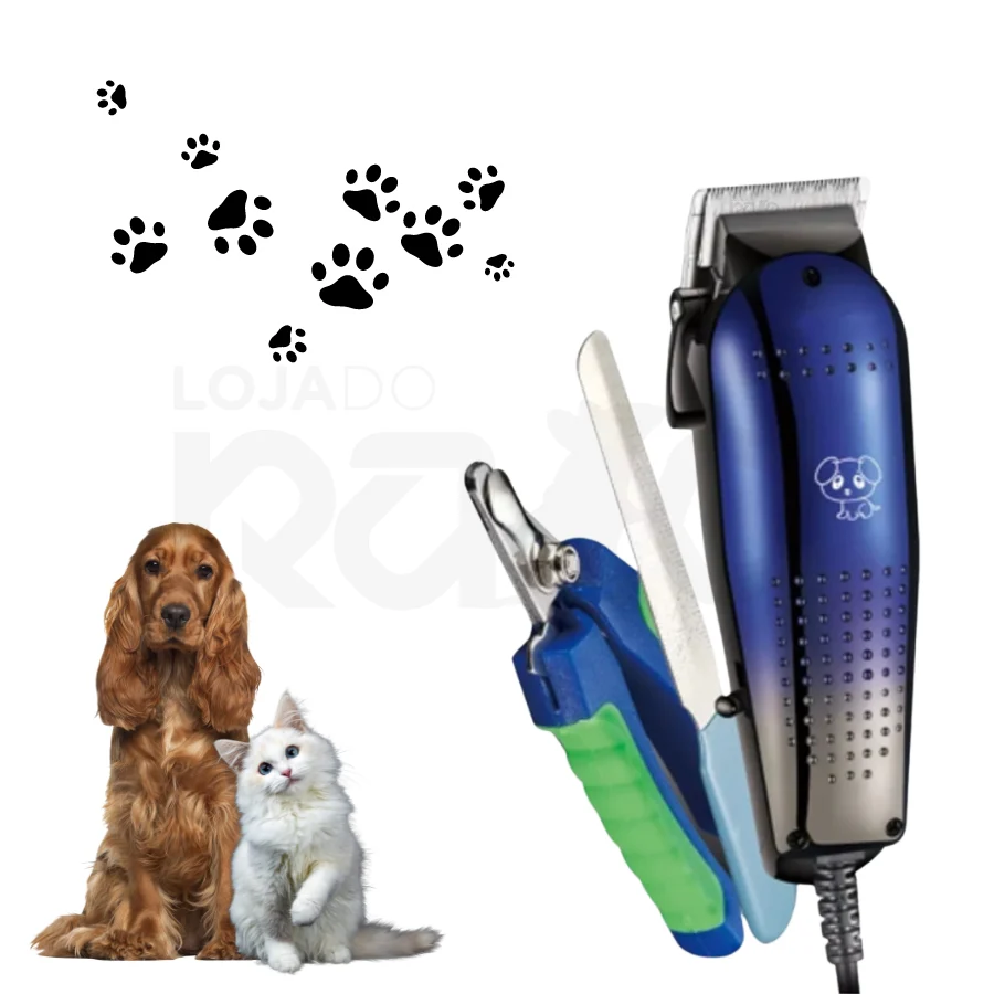 Conjunto Profissional de Tosquia para Animais