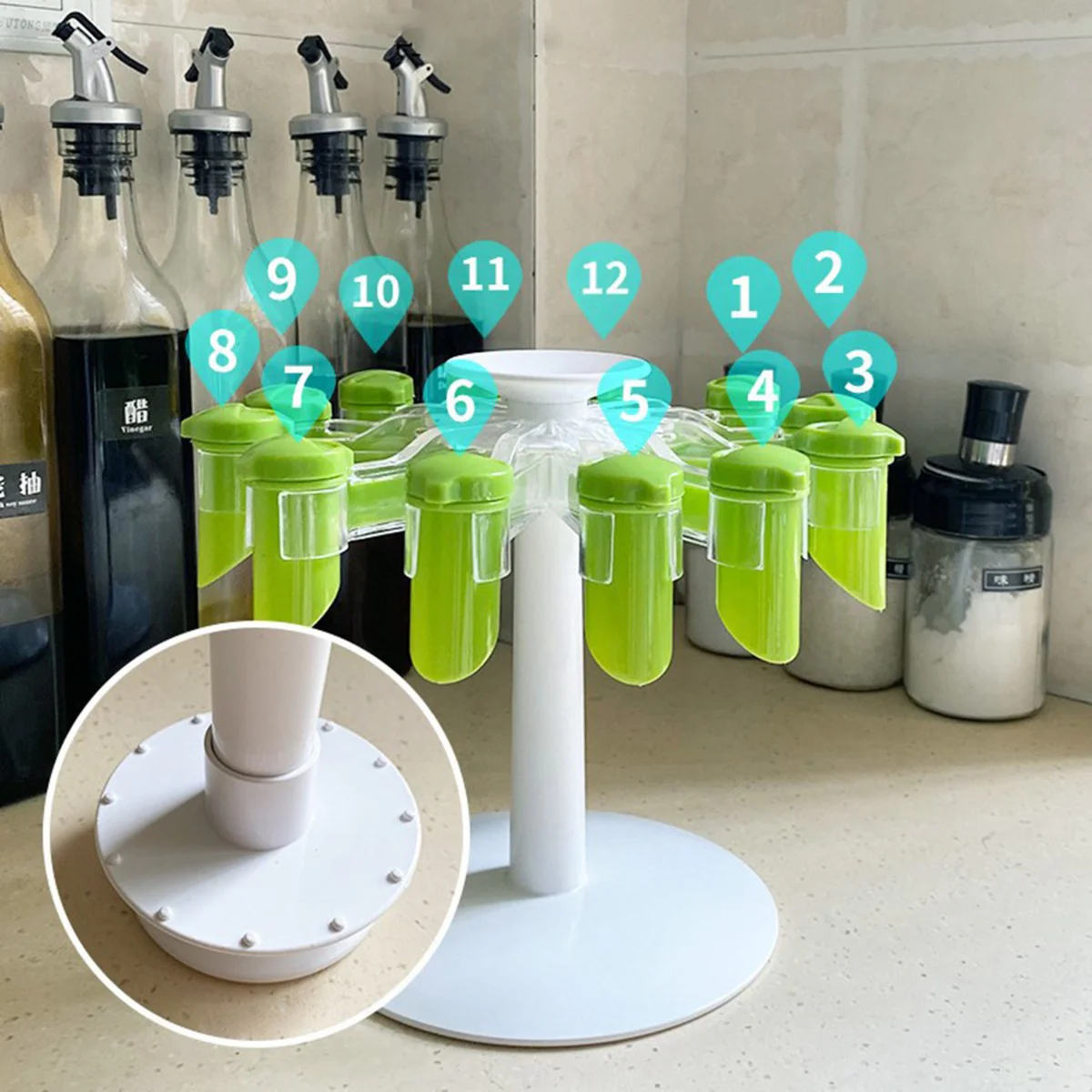 Dispensador de Especiarias Rotativo-12 pcs - Image 11