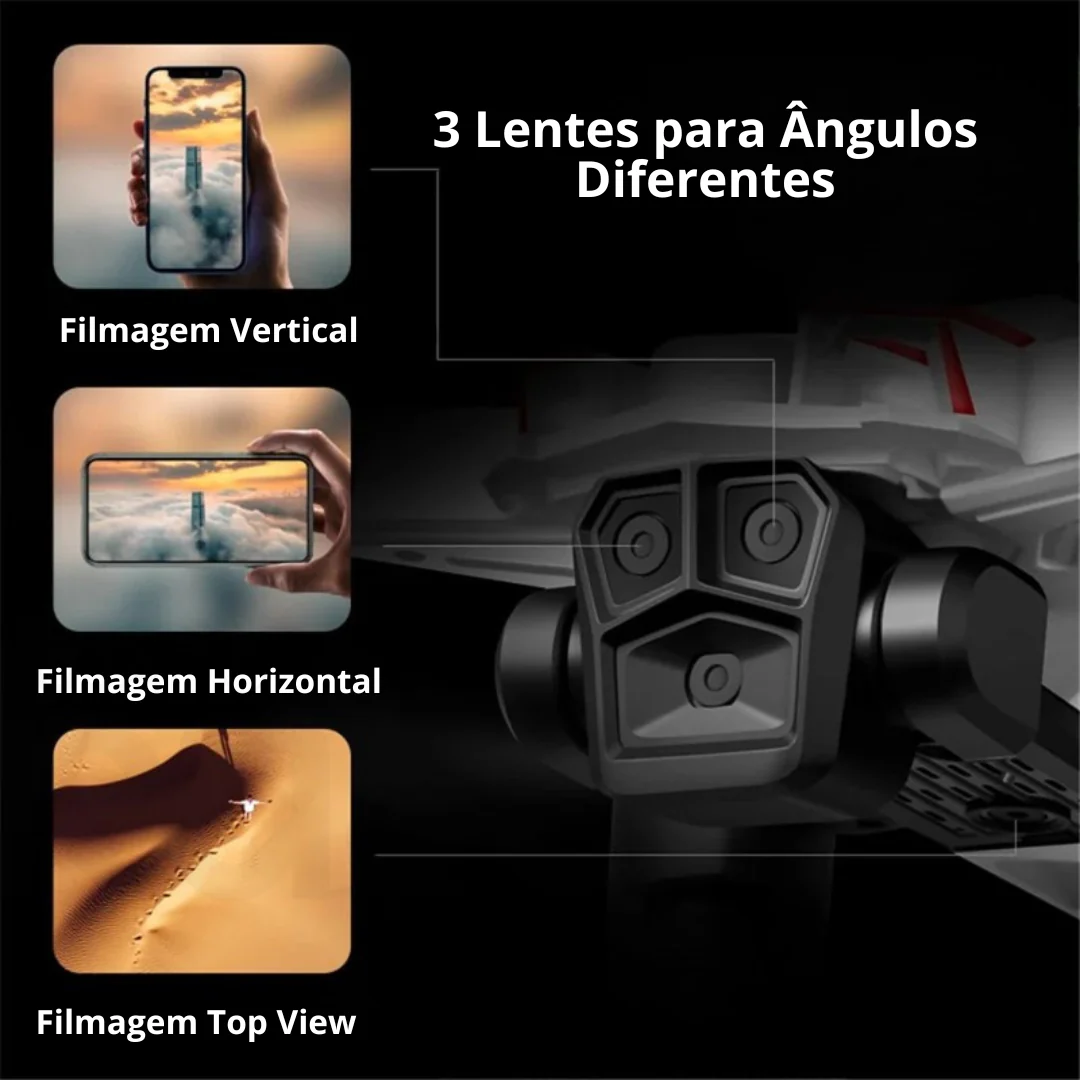 Drone K12 Max - Brushless c/ Tripla Câmara - Image 4