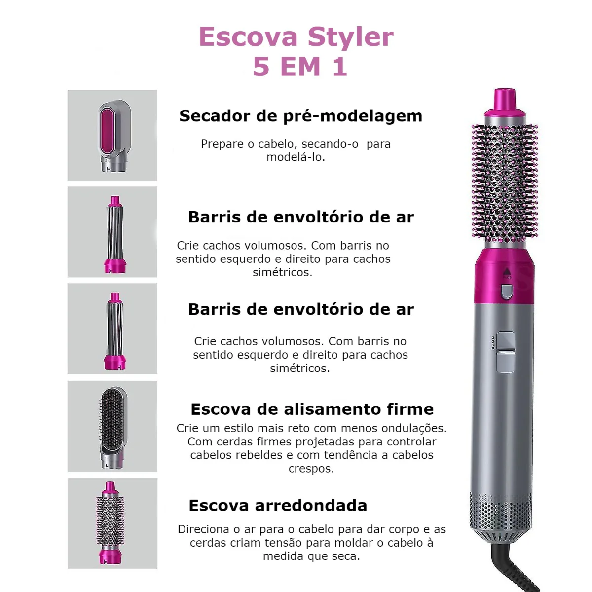 Escova Styler 5 EM 1 + Estojo - Image 8