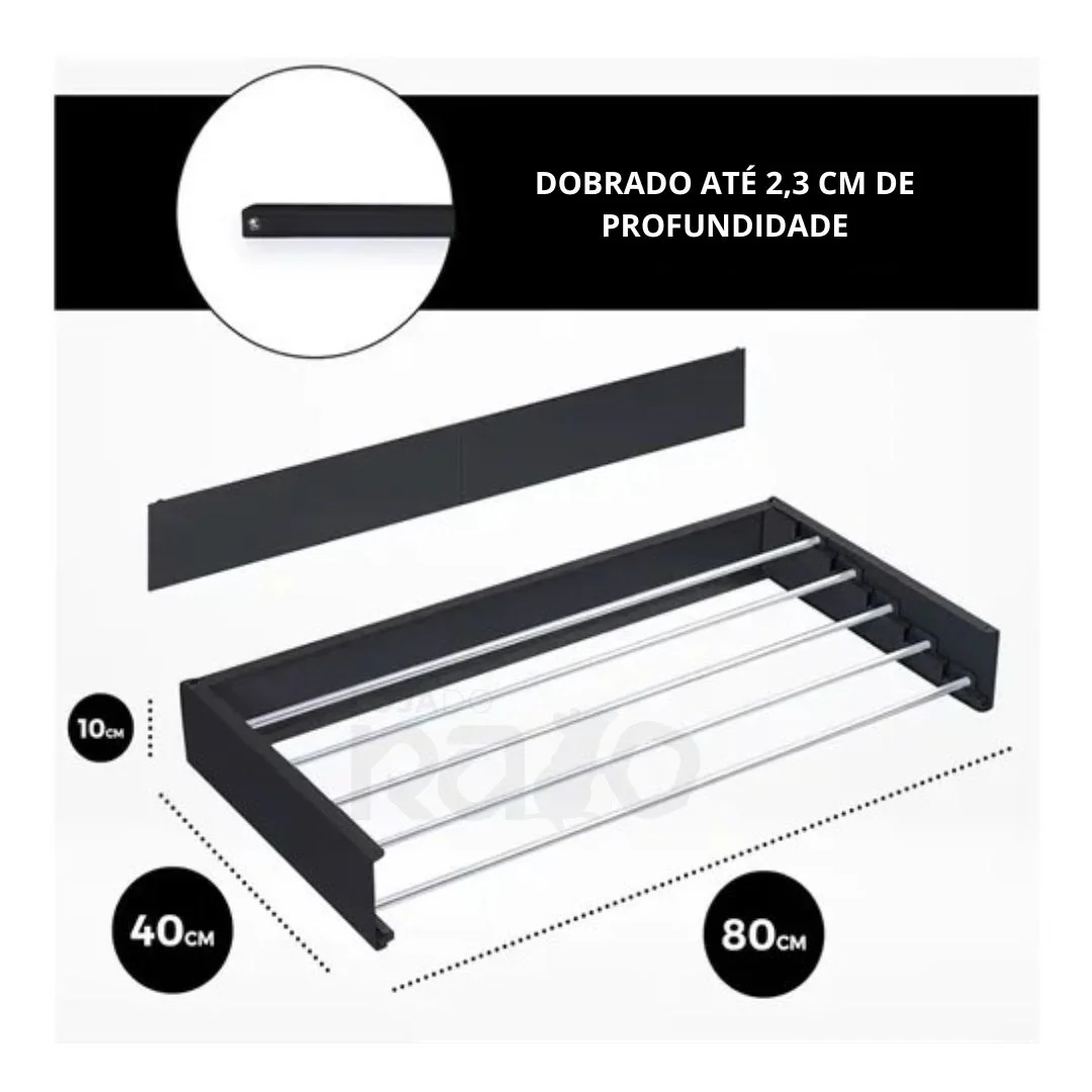 Estendal de Parede Retrátil 80cm - Image 7