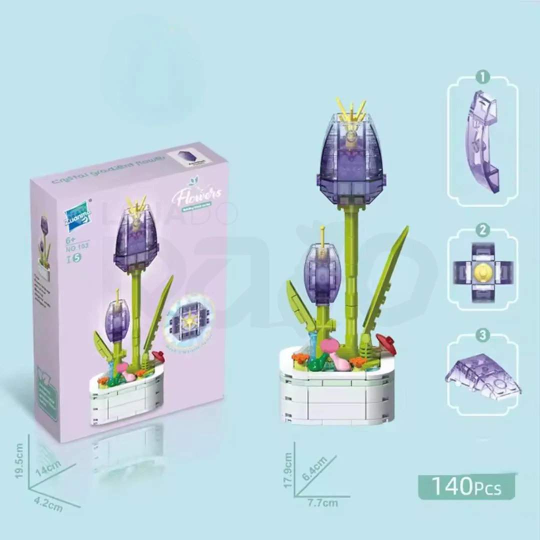 Kit de Construção Flores de Cristal - NO.103 - Image 15