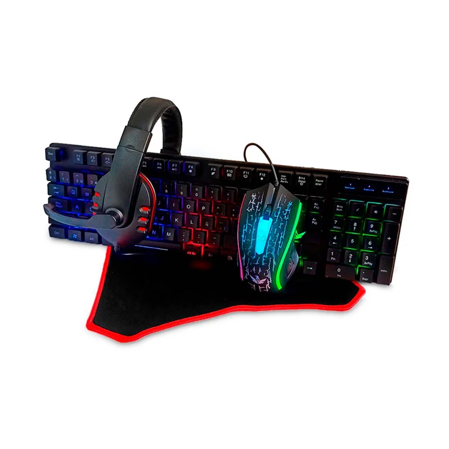 Kit Gaming RGB 4 em 1