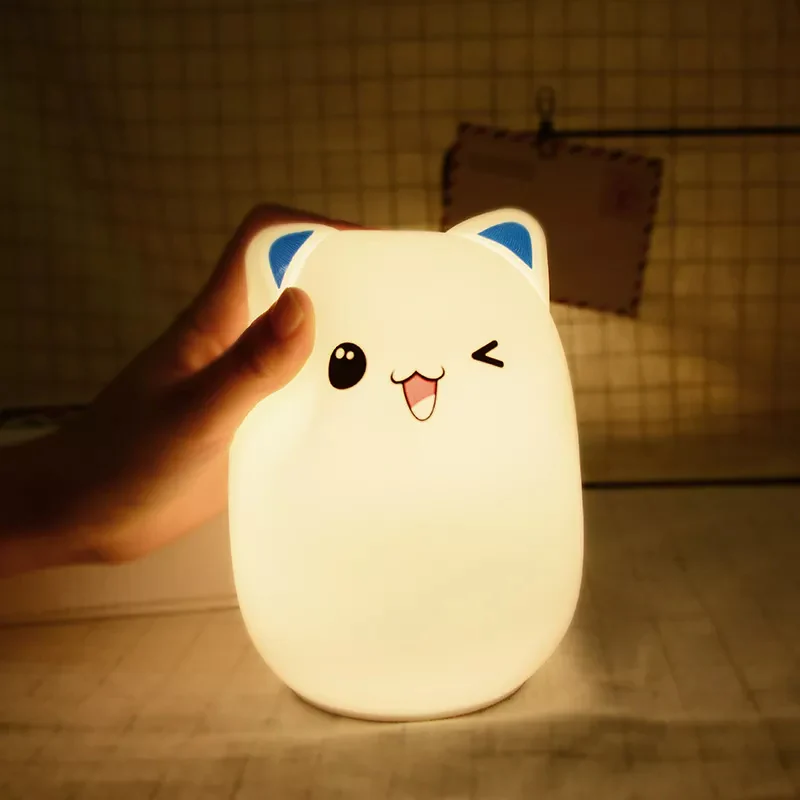 Lâmpada Tátil Recarregável de Silicone -Urso