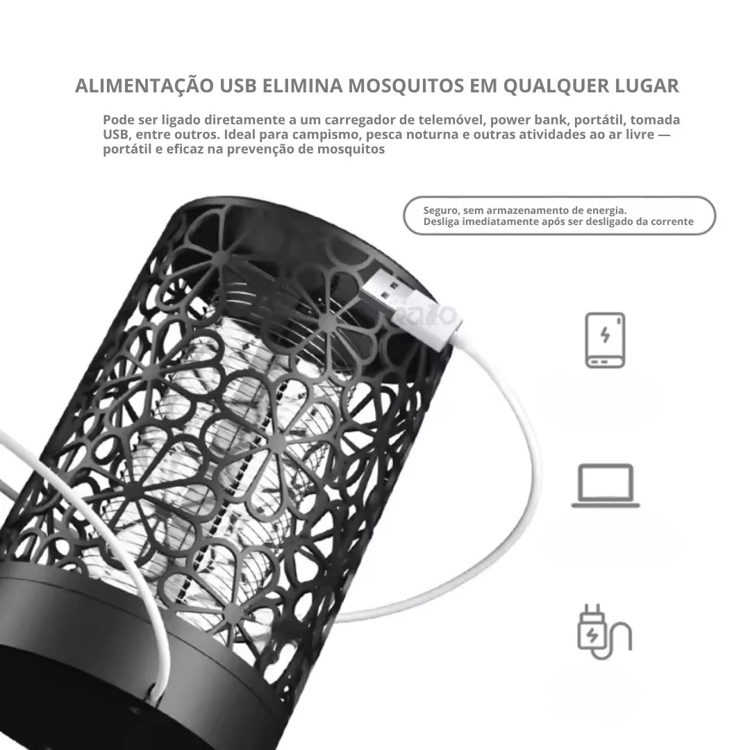 Lâmpada UV Anti-Mosquitos Elétrica 188 - Image 4
