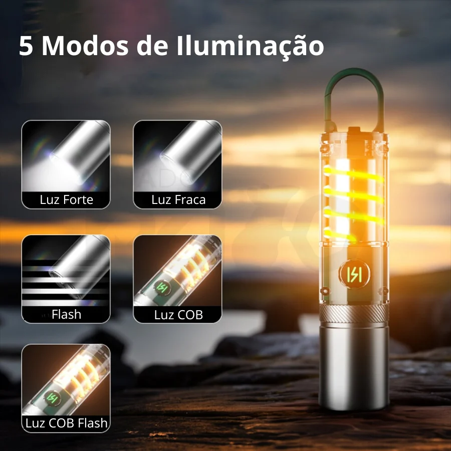 Lanterna LED Recarregável COBA - Image 4