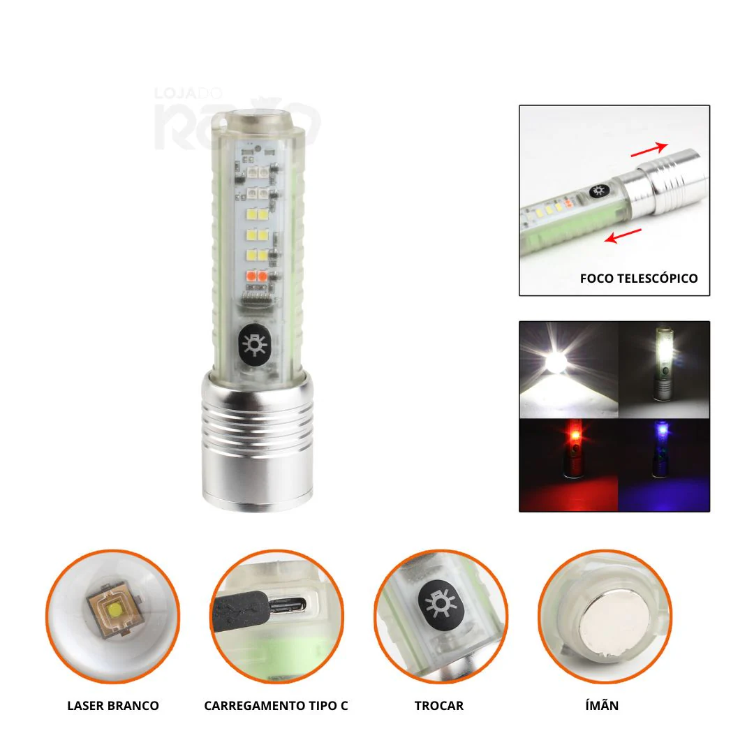 Lanterna LED Recarregável P50 – CB-1658 - Image 10