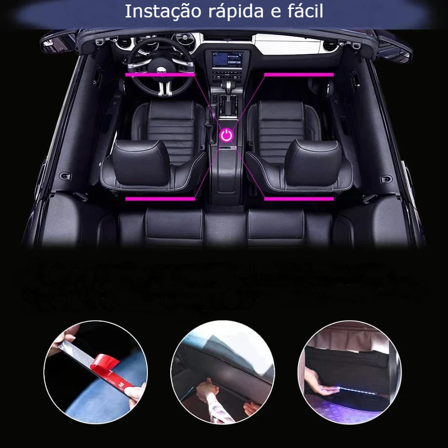 Luz Ambiente Led RGB para Carro - Image 5
