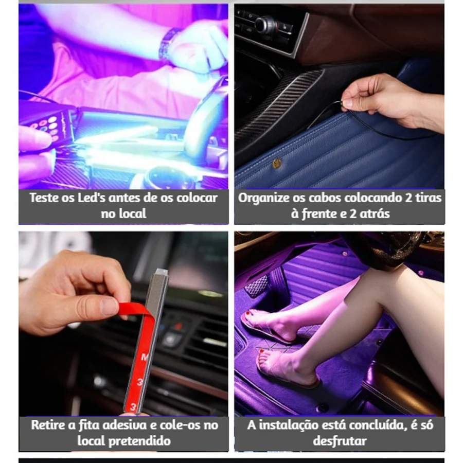 Luz Ambiente Led RGB para Carro - Image 6