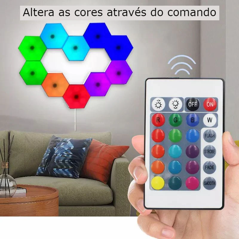 Luzes Led Hexagonais