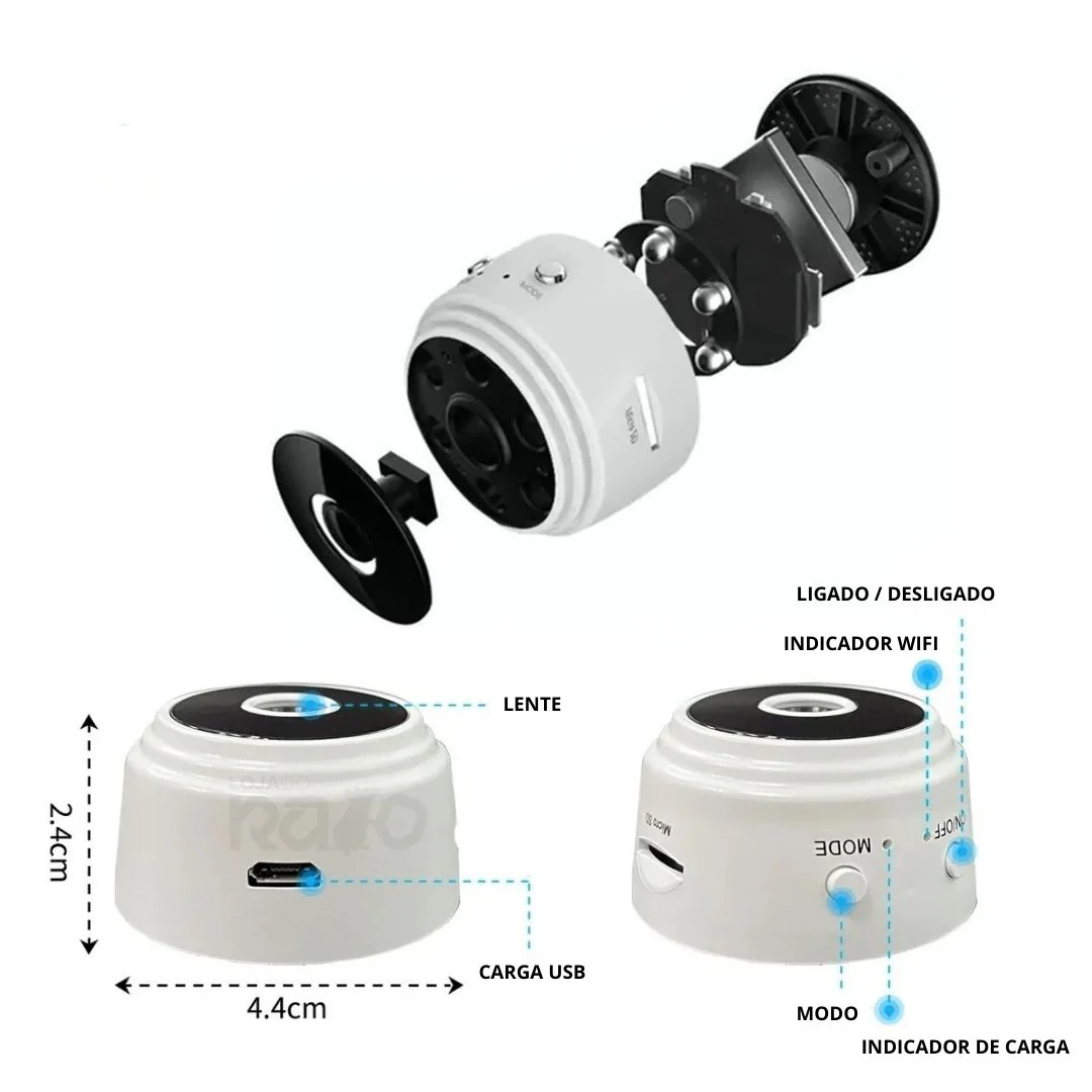 Mini Câmara Wi-Fi HD com Gravação – Q-HQ36 - Image 9