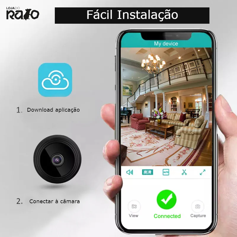 Mini Câmara Wifi 1080p HD - Image 5