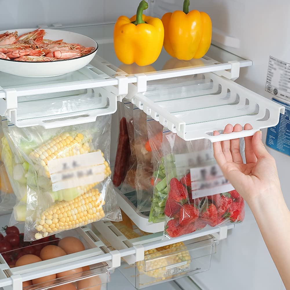 Organizador para Frigorífico + 12 Sacos Reutilizáveis Herméticos