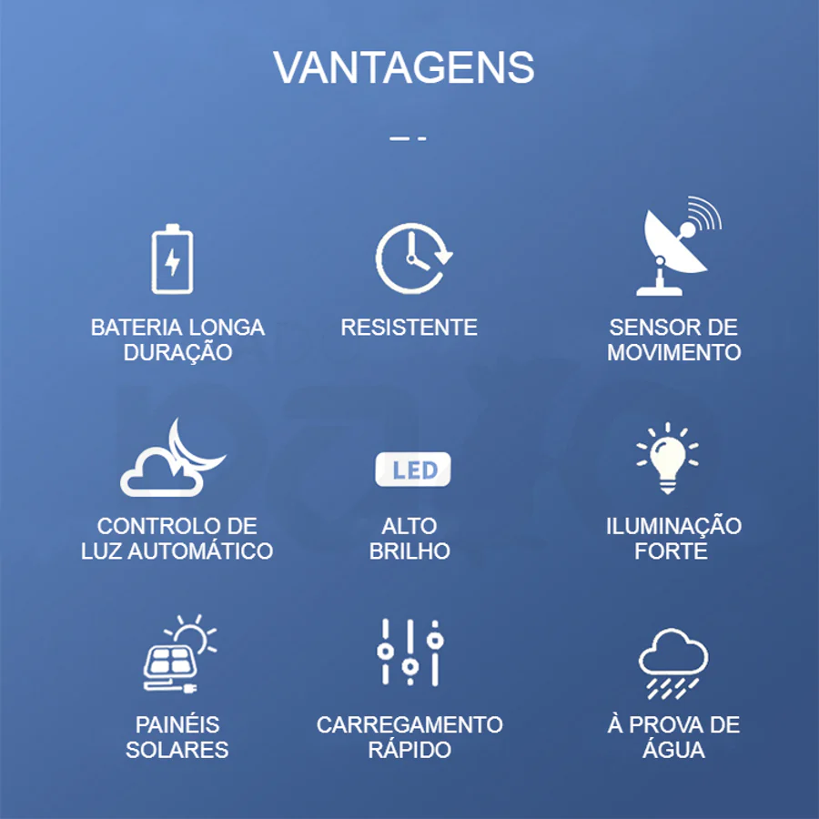 Painel Exterior Solar 180W com Sensor de Movimento e Comando - Image 8