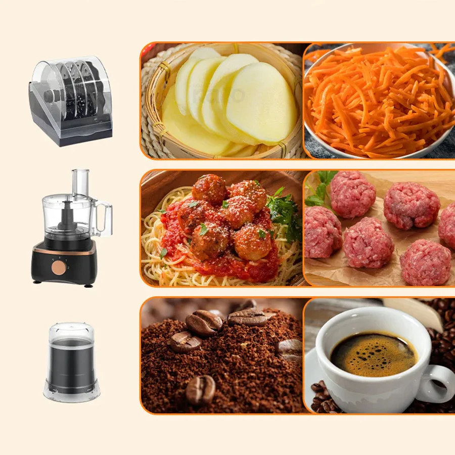 Processador de Alimentos Multifunções 9 em 1 1000W - Image 4