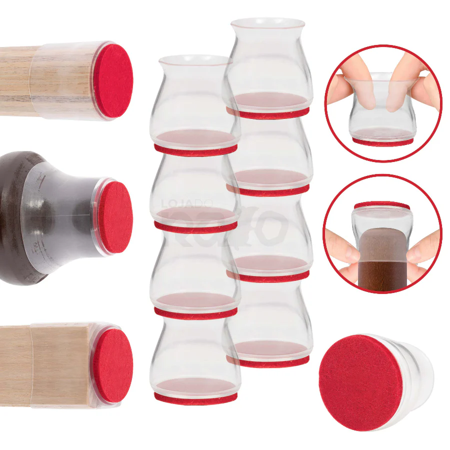 Protetores de Silicone Universais para Cadeiras – Pack de 8 - Image 6
