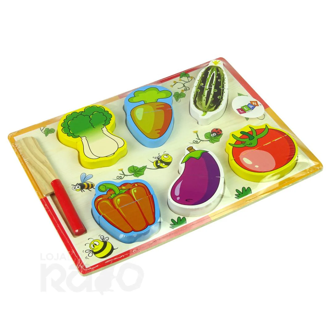 Puzzle Educativo em Madeira - Legumes - Image 4