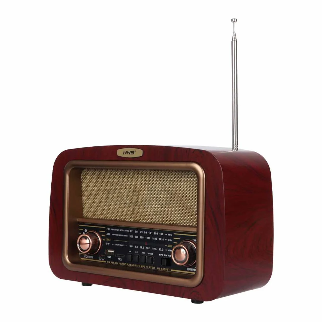 Rádio Retro BT Recarregável – NS-6655BT - Image 5