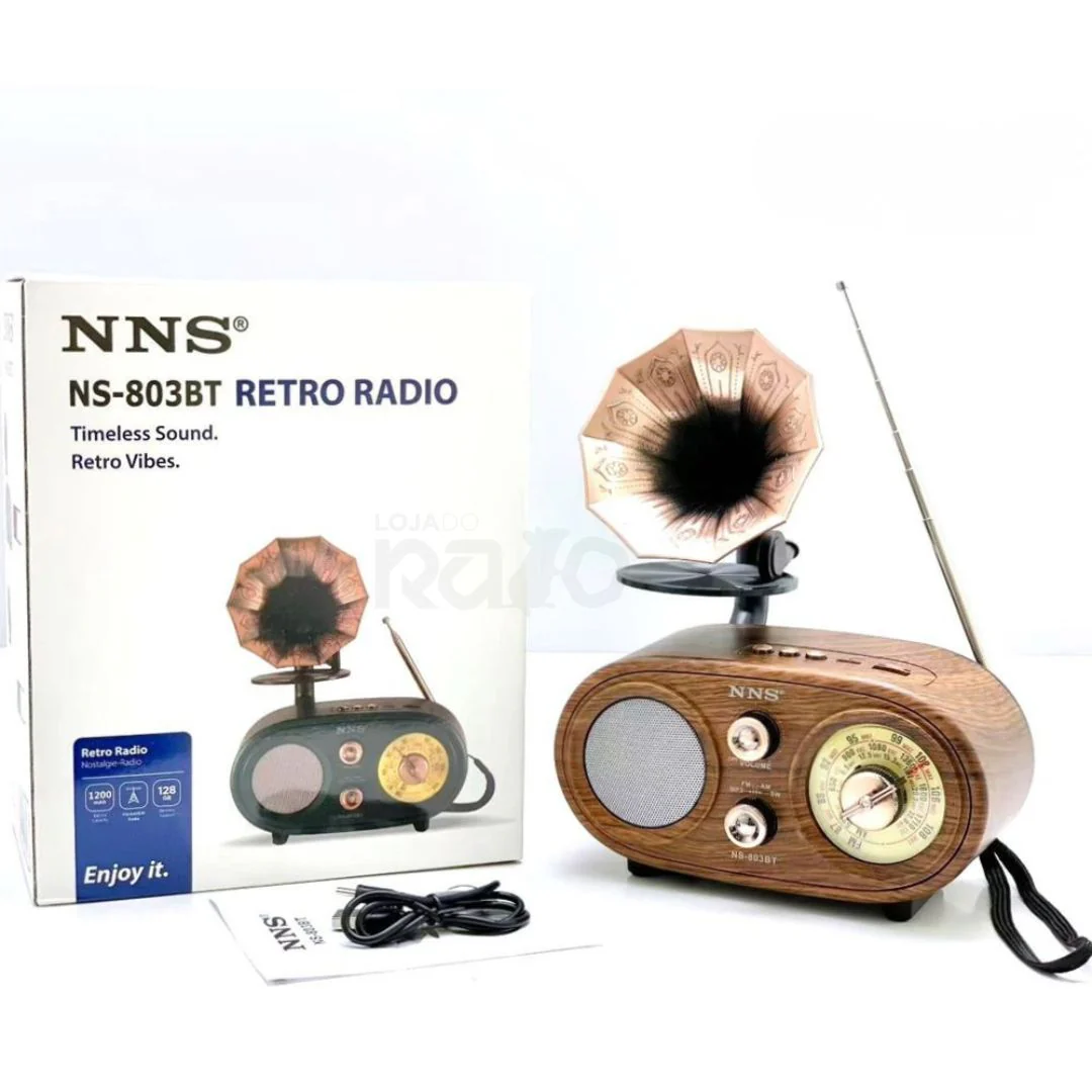 Rádio Retro BT Recarregável – NS-803BT - Image 5