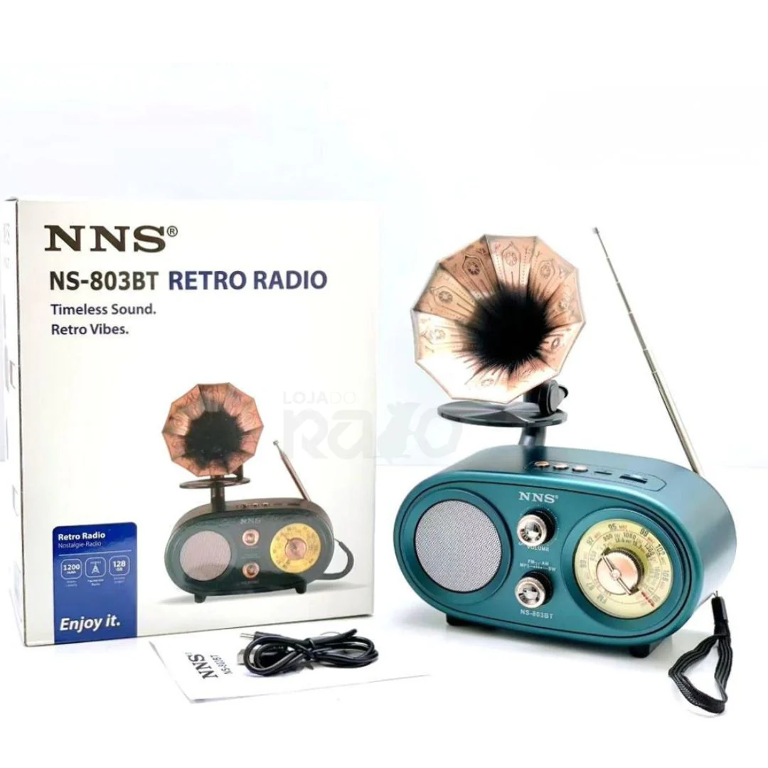 Rádio Retro BT Recarregável – NS-803BT - Image 6