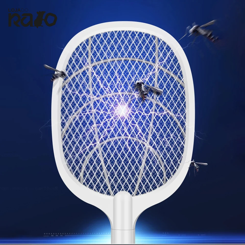 Raquete Elétrica Anti-Mosquitos Recarregável - 2EM1 - Image 6