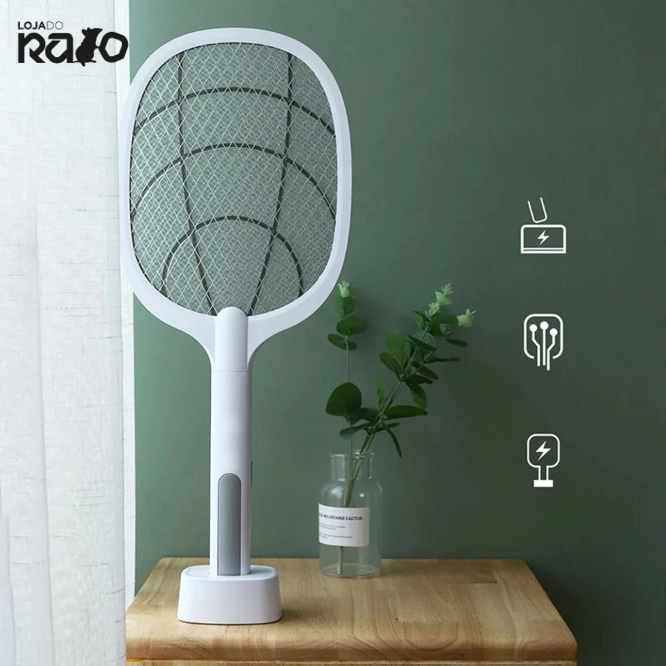 Raquete Elétrica Anti-Mosquitos Recarregável - 2EM1 - Image 7