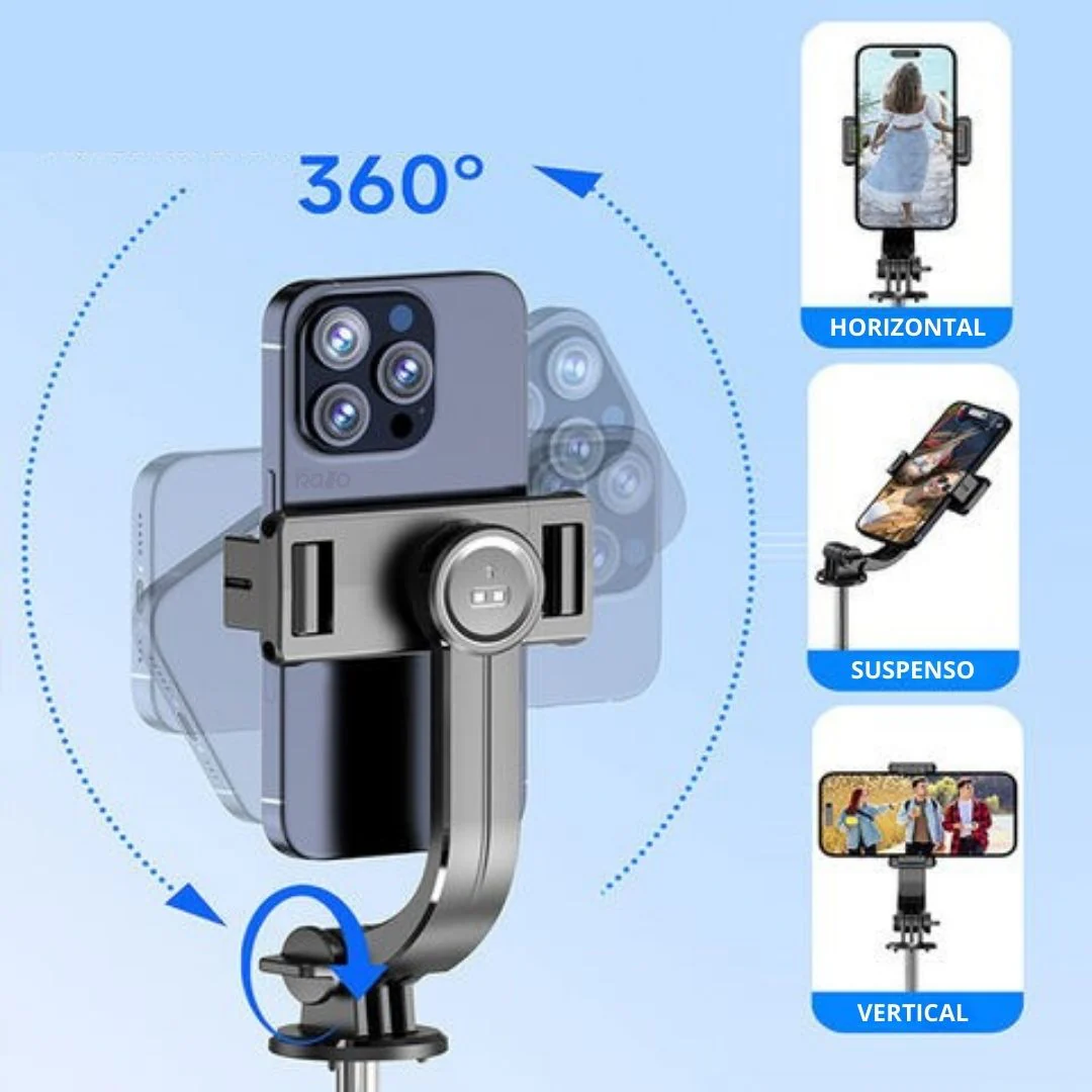 Selfie Stick Tripé 360º c/ Comando 172cm - F15 - Image 2