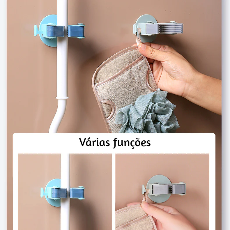 Suporte Organizador para Vassouras Multifuncional
