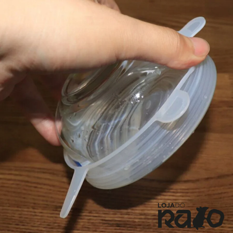 Tampas de Silicone Ecológicas Reutilizáveis - 6pcs - Image 9