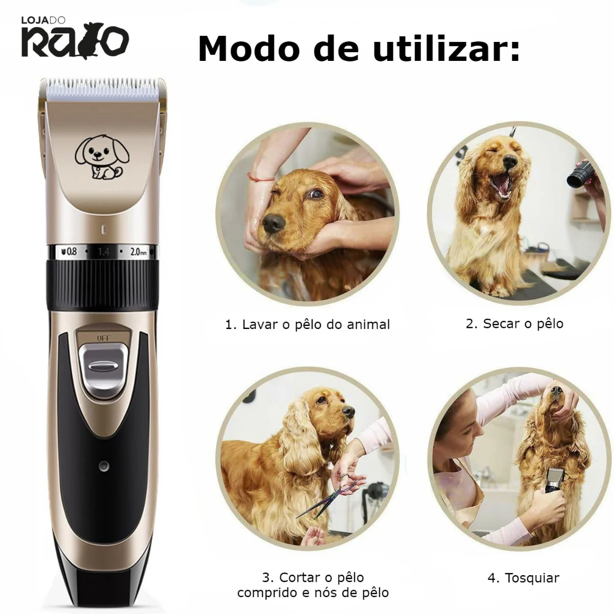 Tosquiadora de Animais - Kit Completo - Image 3